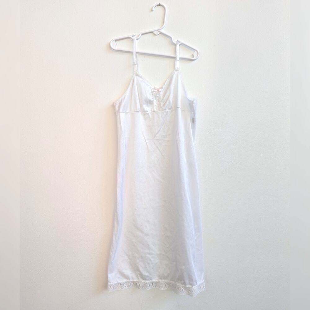 Vtg White Slip Dress 10 Girls Traditional